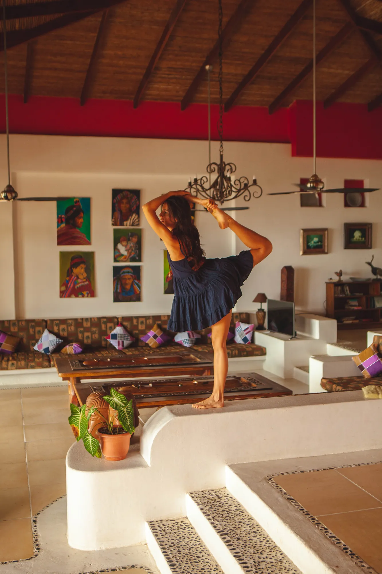 Behind-the-scenes moment filming at the Costa Rica creative retreat