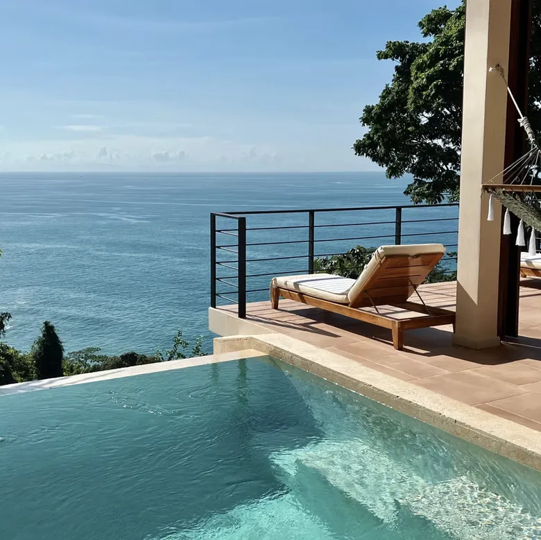 Villa living space at the Costa Rica creative retreat