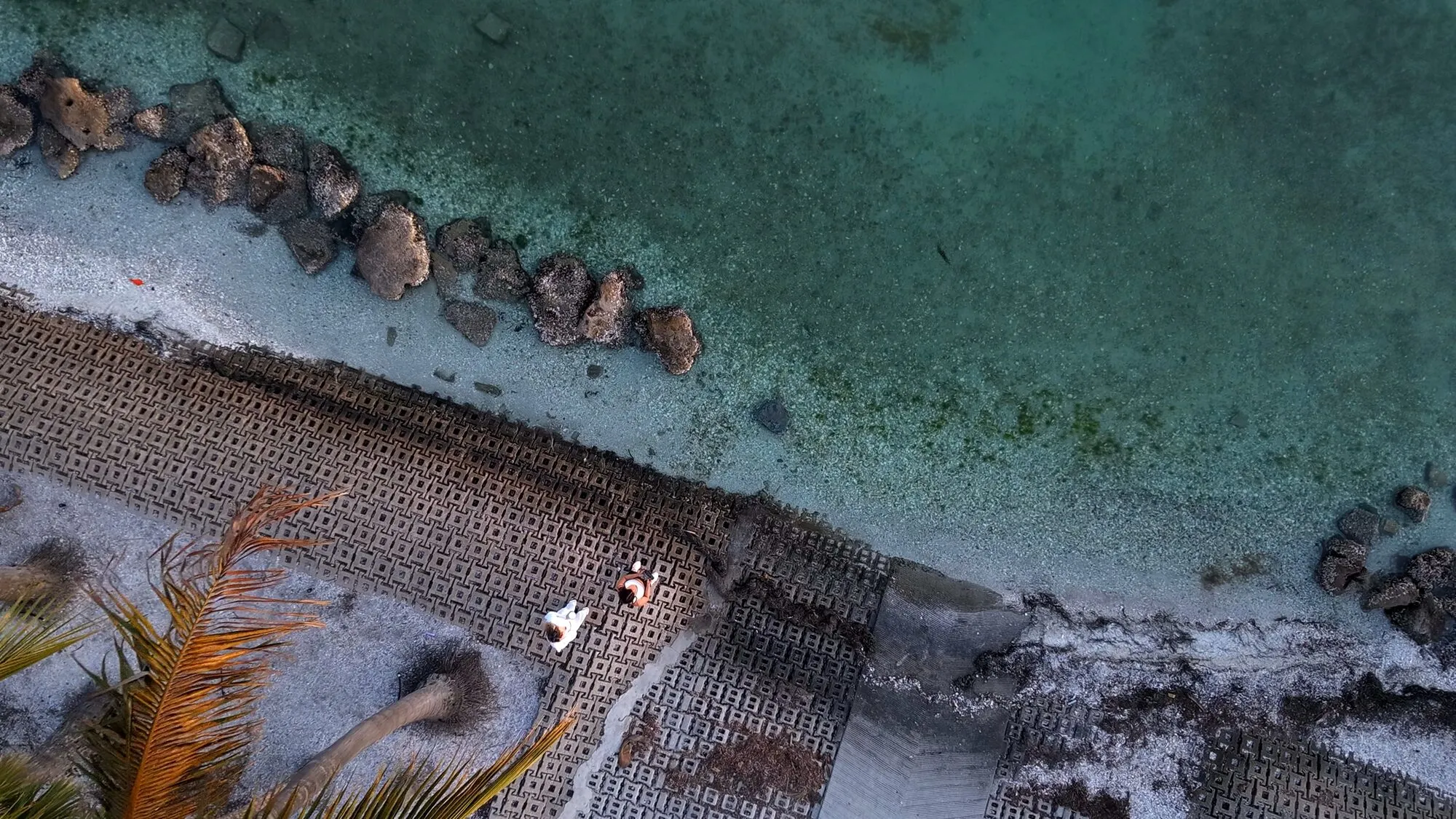 Aerial drone view of a Sarasota wedding venue